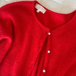 Sezane Gaspard Cardigan Red - Size XS